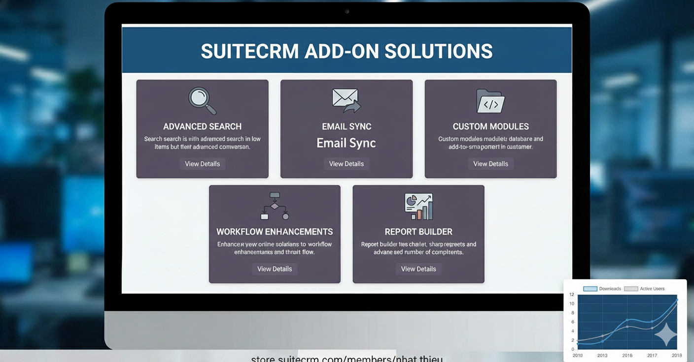 SuiteCRM customization dashboard by Mien Trung Soft